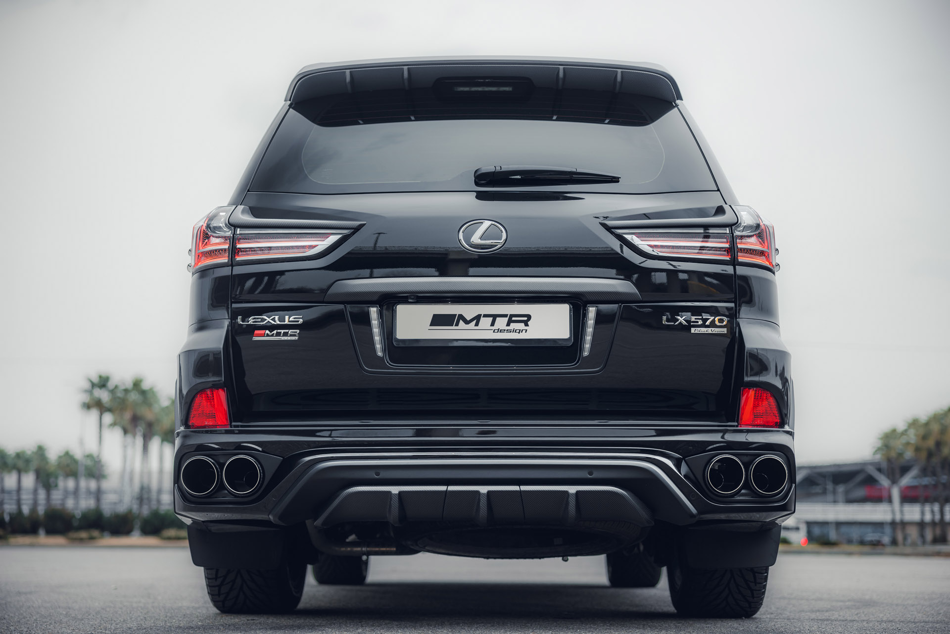 Rear bumper carbon diffuser for Lexus LX 570/450d