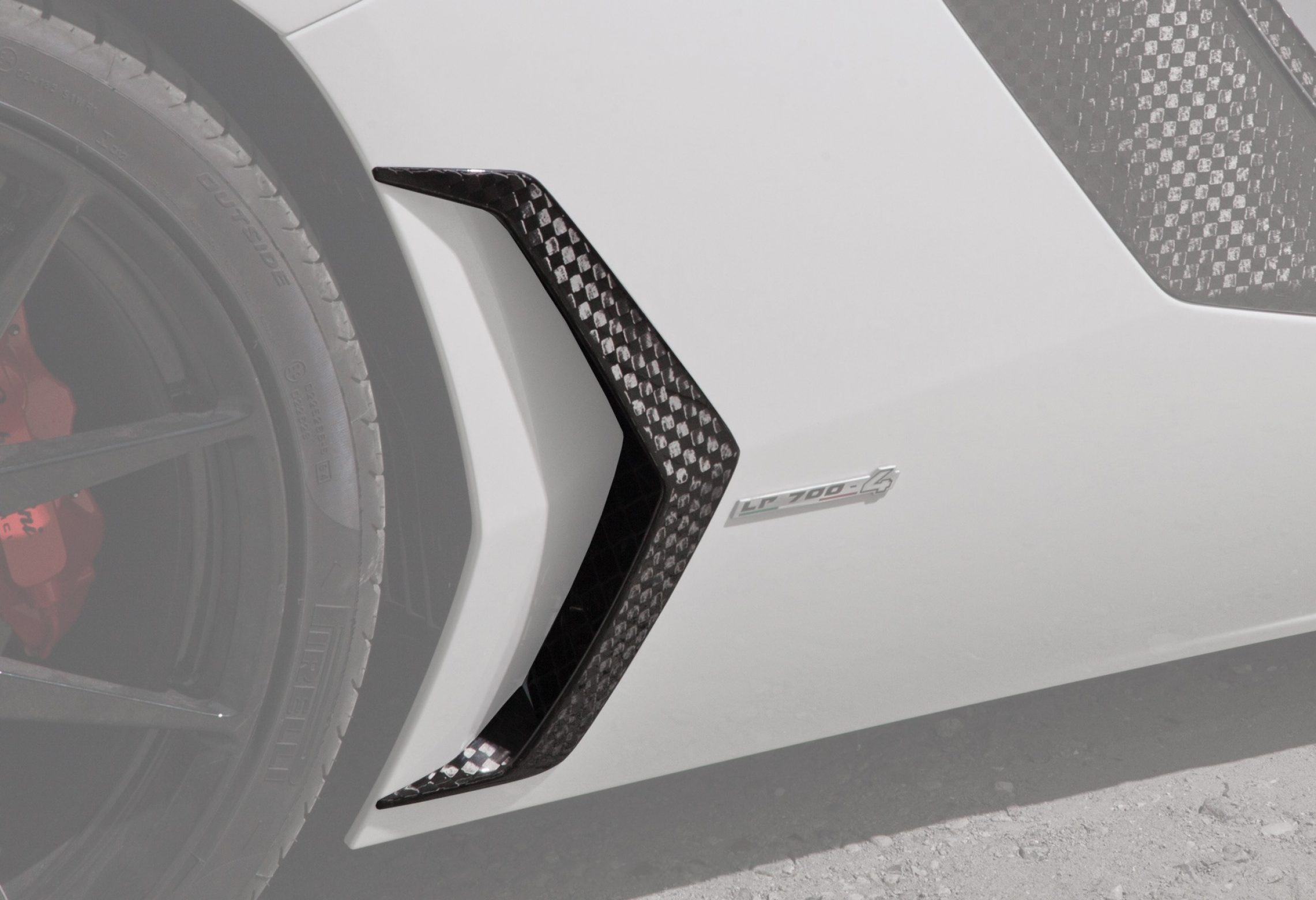 Air outtake cover side skirt Carbon for Lamborghini Aventador