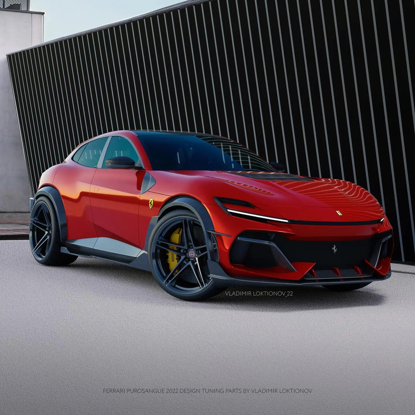 Ferrari Purosangue Custom Carbon Body Kit by Vladimir Loktionov