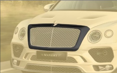 Front grill mask for B-sculpture Mansory Carbon for Bentley Bentayga 