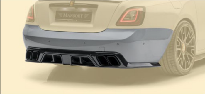 Rear bumper with visible carbon diffuser Mansory for Rolls-Royce Ghost 