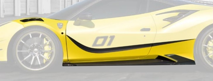 Side set High flaps Mansory Carbon for Ferrari 488 Siracusa 4XX