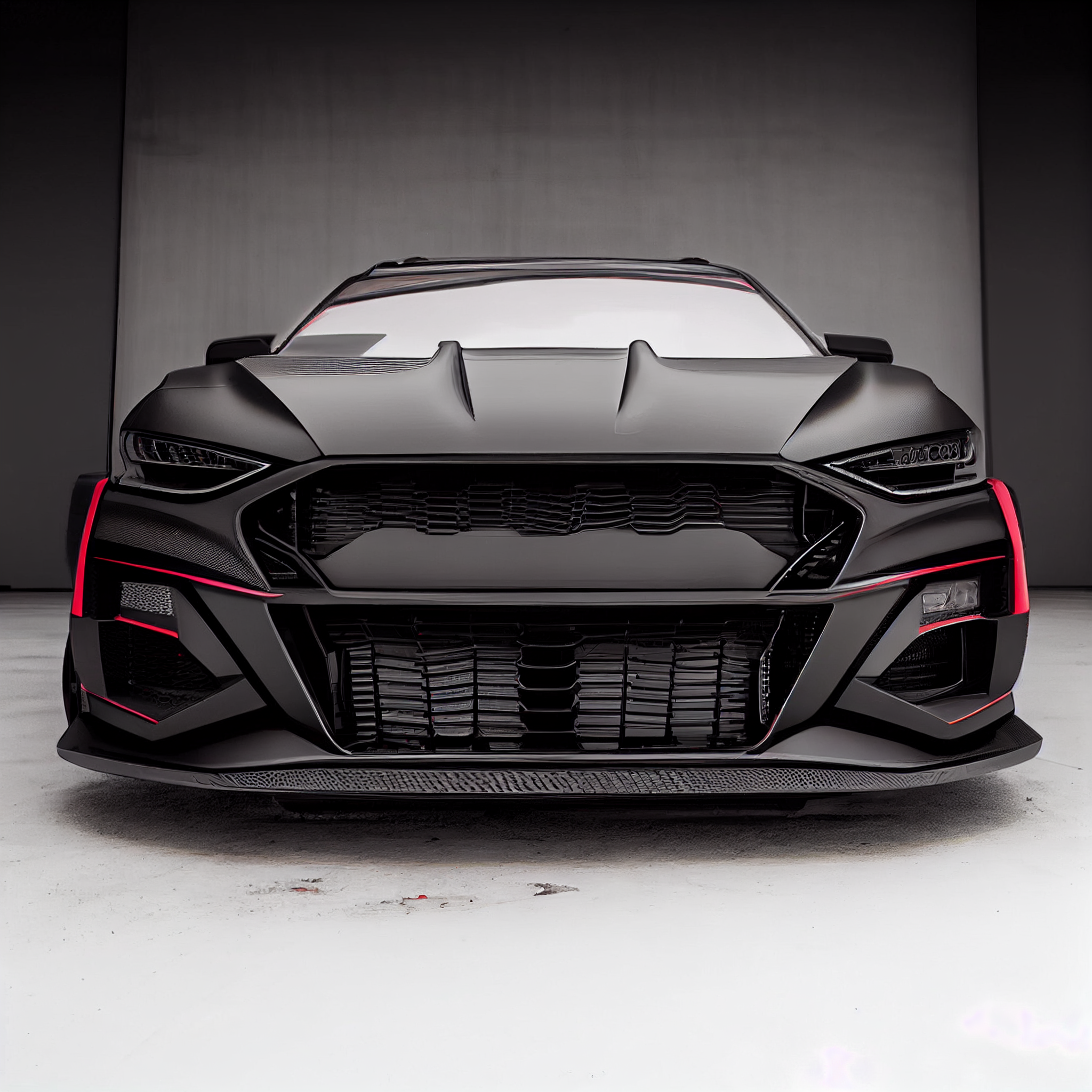 AI Custom Design Wide Body Front Bumper for Audi E-Tron Ver3.1