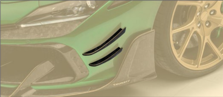 Race flaps for front bumper Mansory Carbon for Ferrari F8 Soft kit
