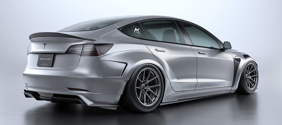 Check our price and buy Artisan Spirits body kit for Tesla 3 EVS