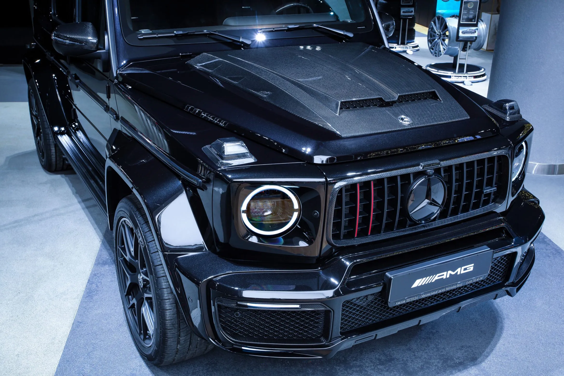 Front bumper inserts with LED BS Style for Mercedes G-class W463A AMG G 63