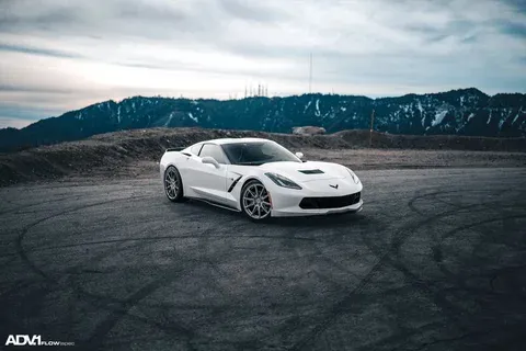 White Chevrolet C7 Corvette on ADV.1 ADV5.0 FlowSpec Wheels