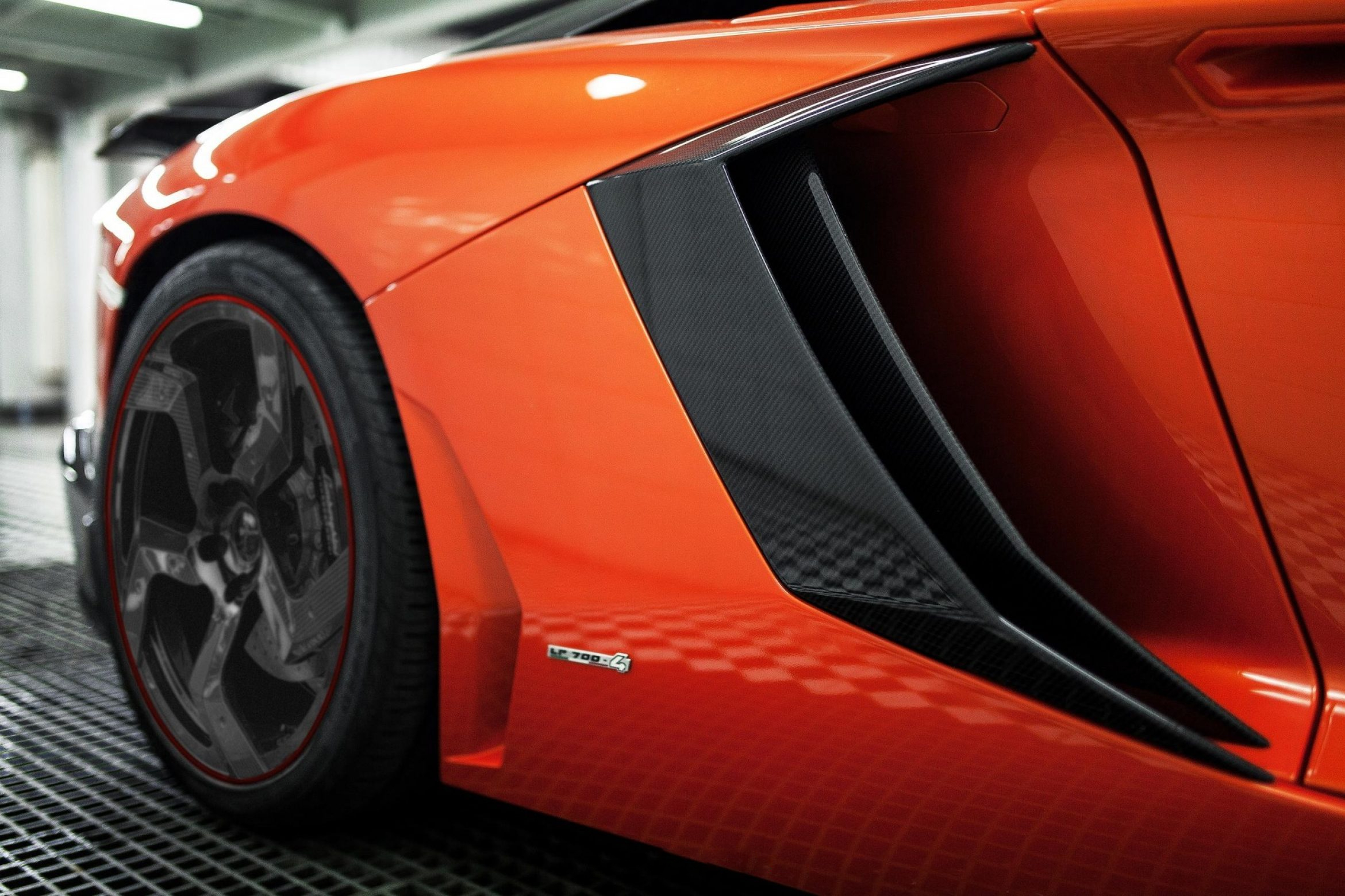 Wider side air intakes Carbon for Lamborghini Aventador