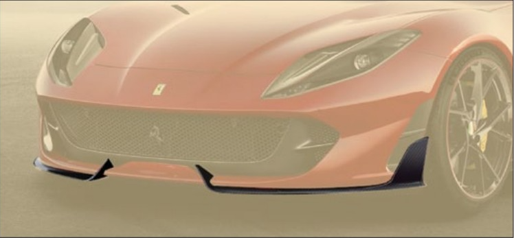 Front add-on lip Mansory Carbon for Ferrari 812 Softkit