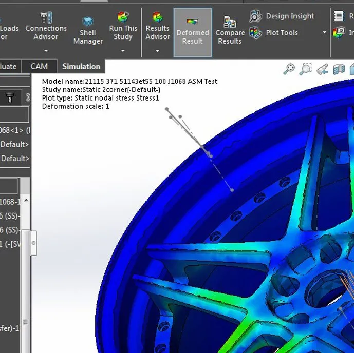 3SDM FEA tested forged wheel