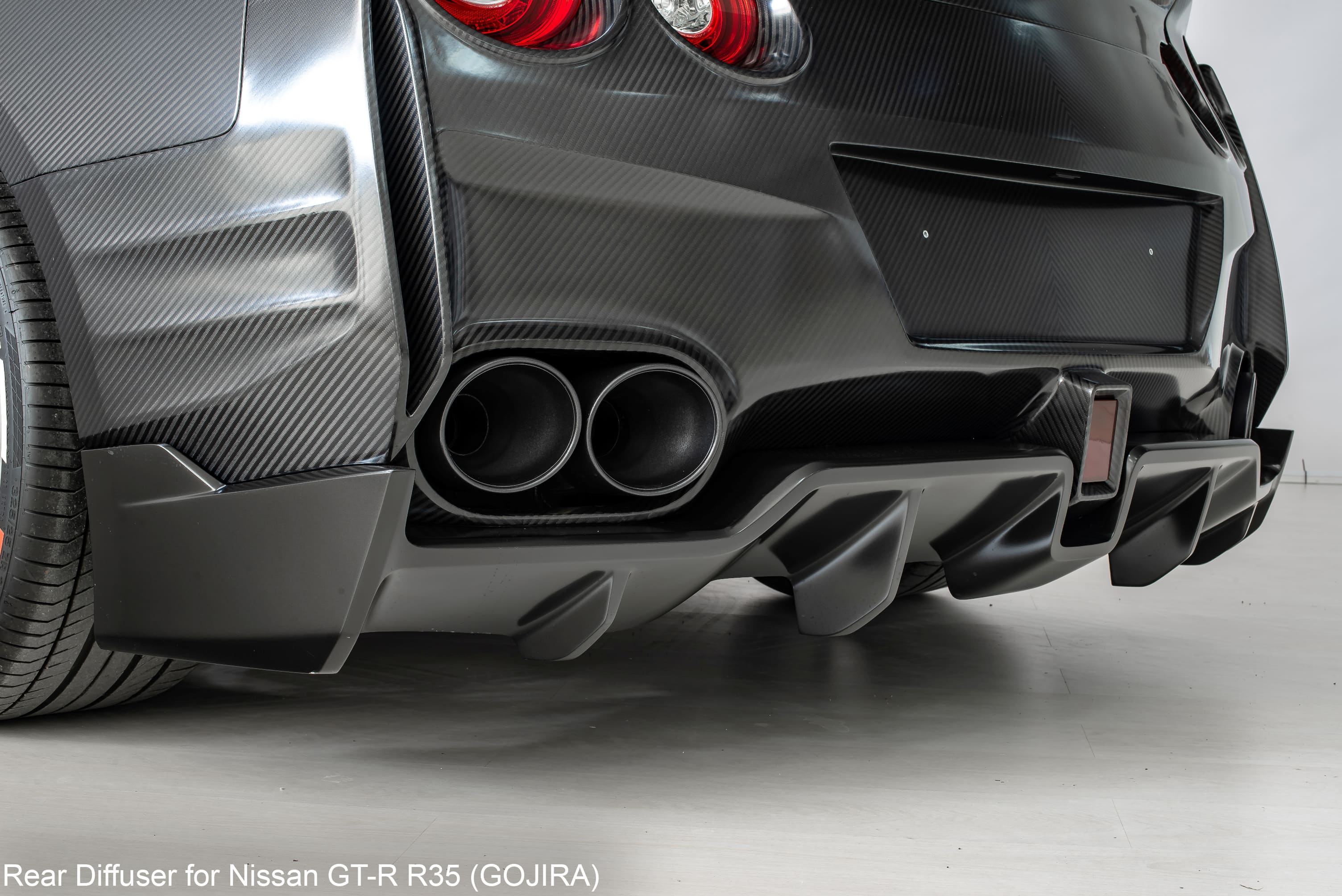 Rear bumper diffuser SCL Performance for Nissan GT-R Gojira