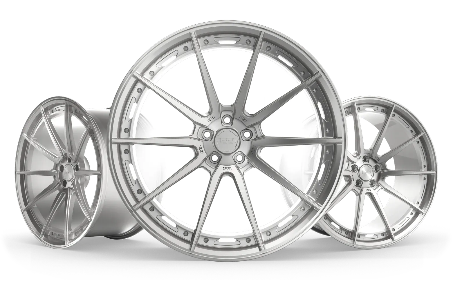 1221 Wheels 0110 AP1X Forged Wheels — Brushed Gloss Clear view