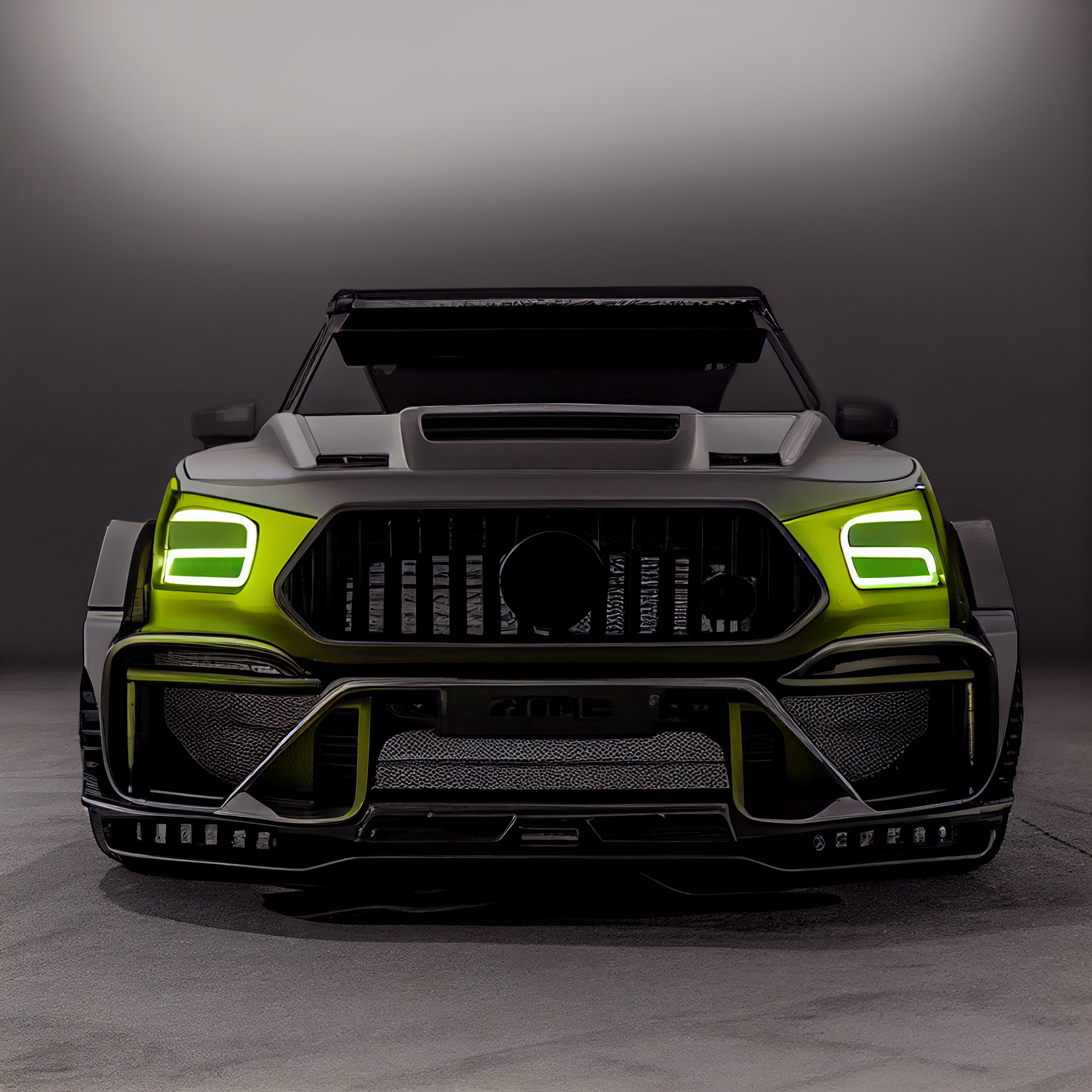 AI Custom Design Wide Body Front Bumper for Mercedes-Benz G-class W463 AMG 63 Ver2.2