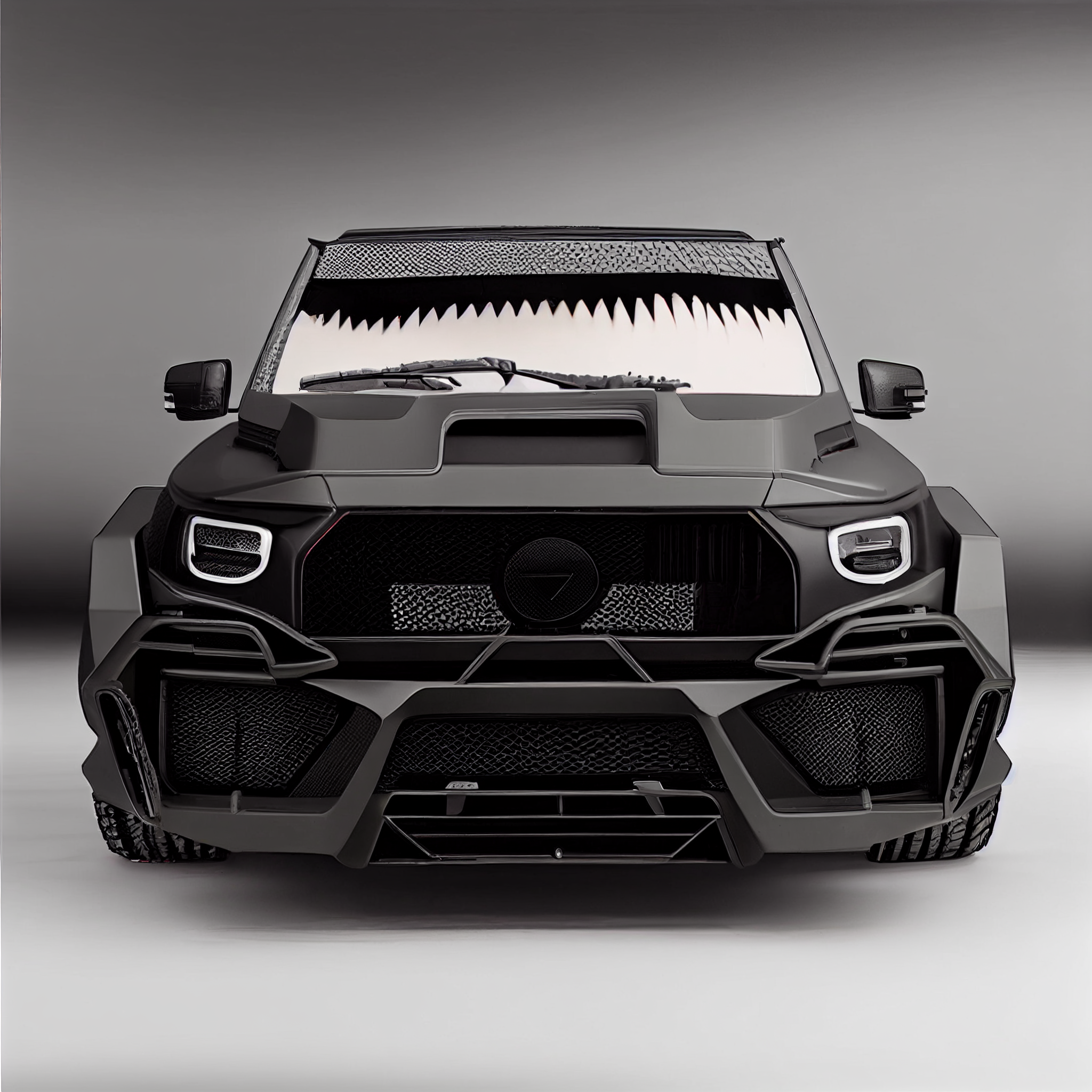 AI Custom Design Wide Body Front Bumper for Mercedes-Benz G-class W463 AMG 63 Ver3.2