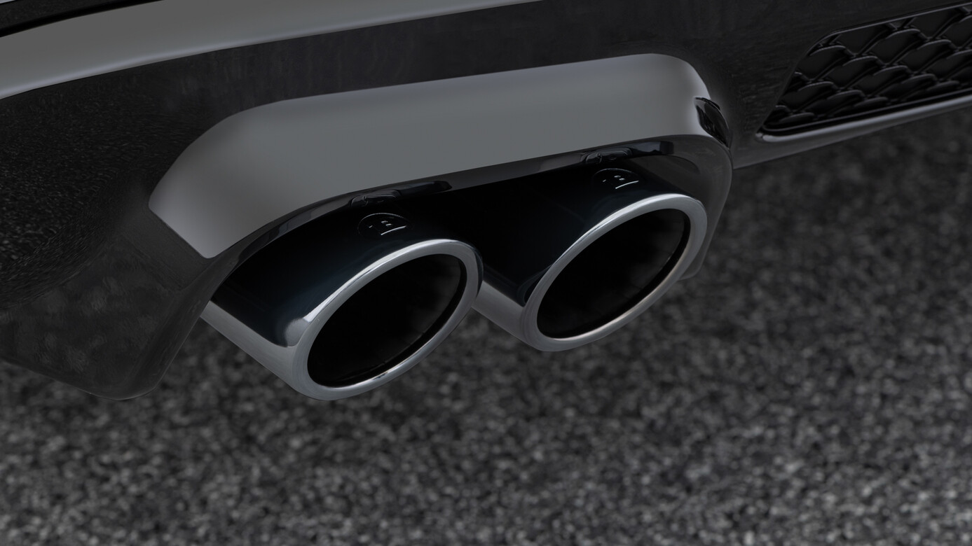 Exhaust tips for S500 / S580 Brabus for Mercedes S-class W 223 AMG Line