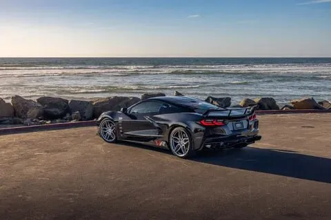 Black Chevrolet C8 Corvette on ADV.1 ADV005 FlowSpec Wheels