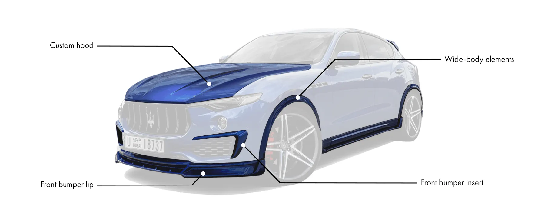 Check our price and buy Renegade Design body kit for Maserati Levante