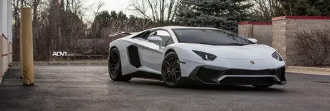 ADV.1 ADV005 M.V2 SL Series Forged Wheels on Lamborghini Aventador — rear 3/4 view