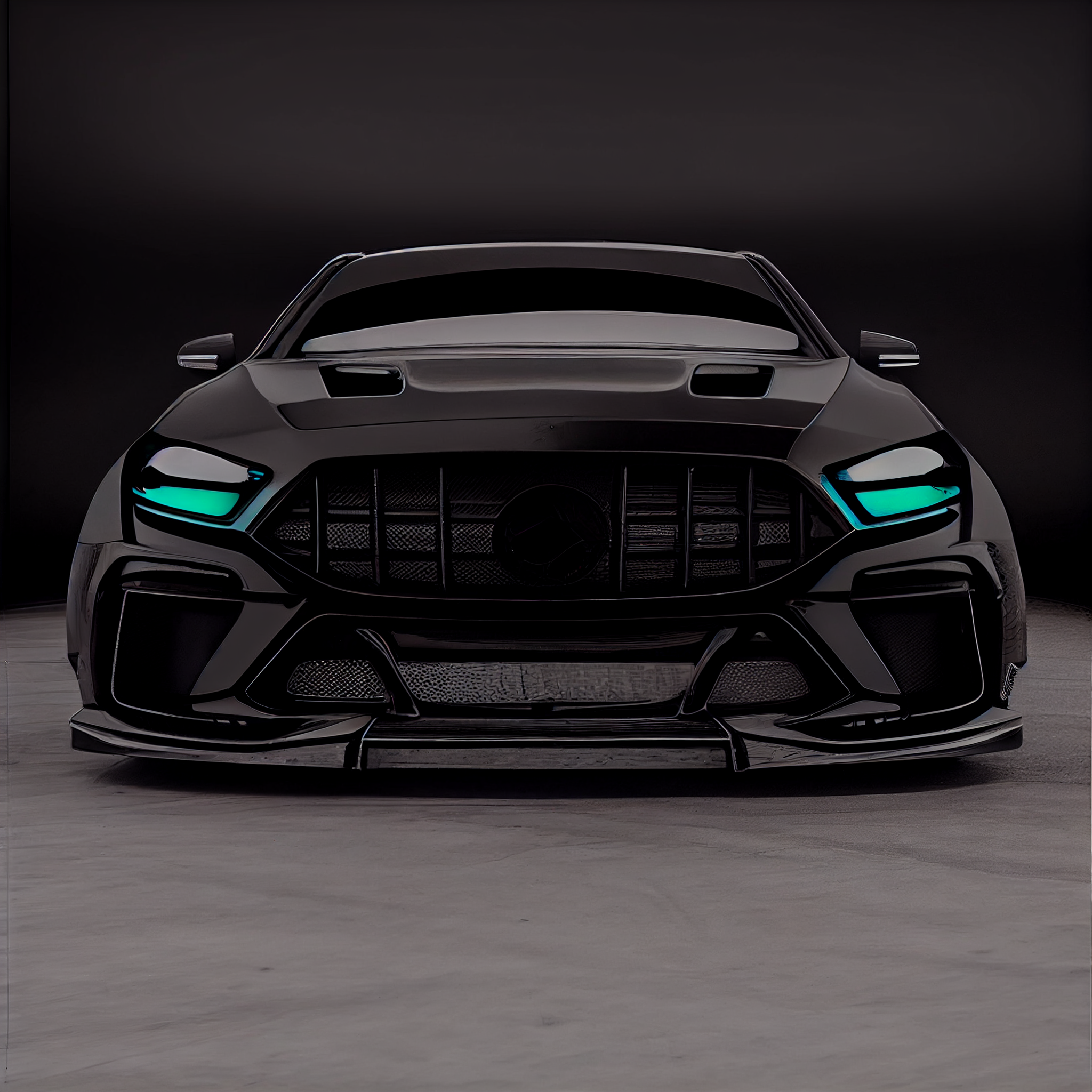 AI Custom Design Wide Body Front Bumper for Mercedes-Benz S-class W223 AMG Ver2.1