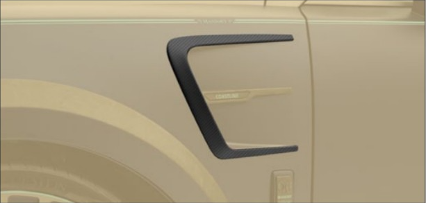 Air outtake splitter Mansory carbon for Rolls-Royce Cullinan Coastline