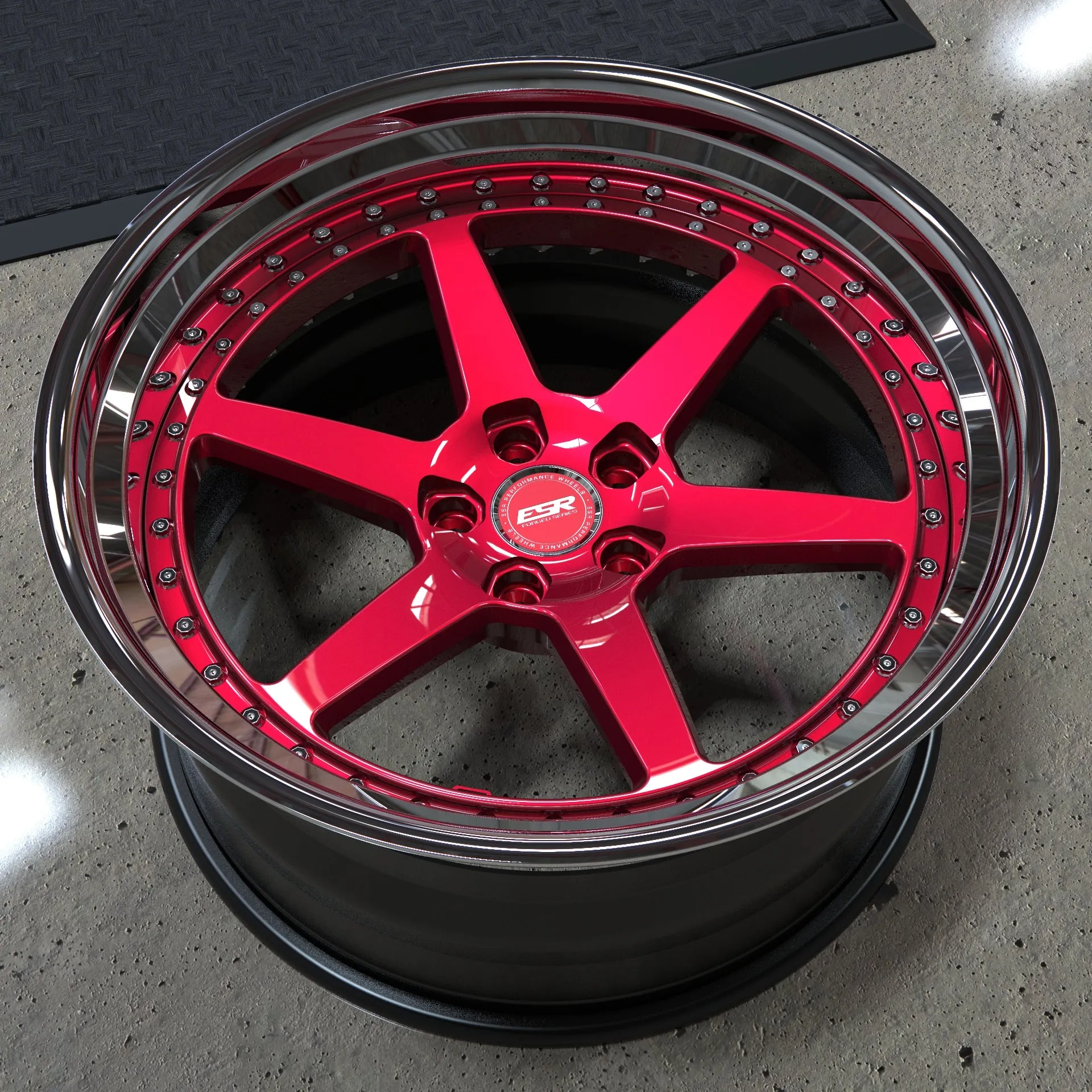 ESR ES6 3-Piece Forged Wheel — side profile view