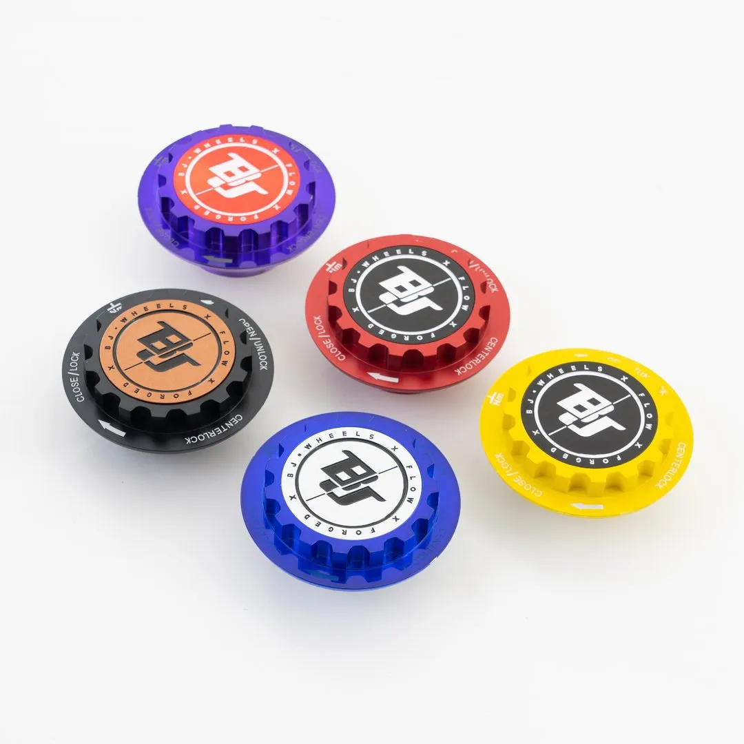 BJ Wheels V4-Race Flow-Formed Wheel — on-car photo
