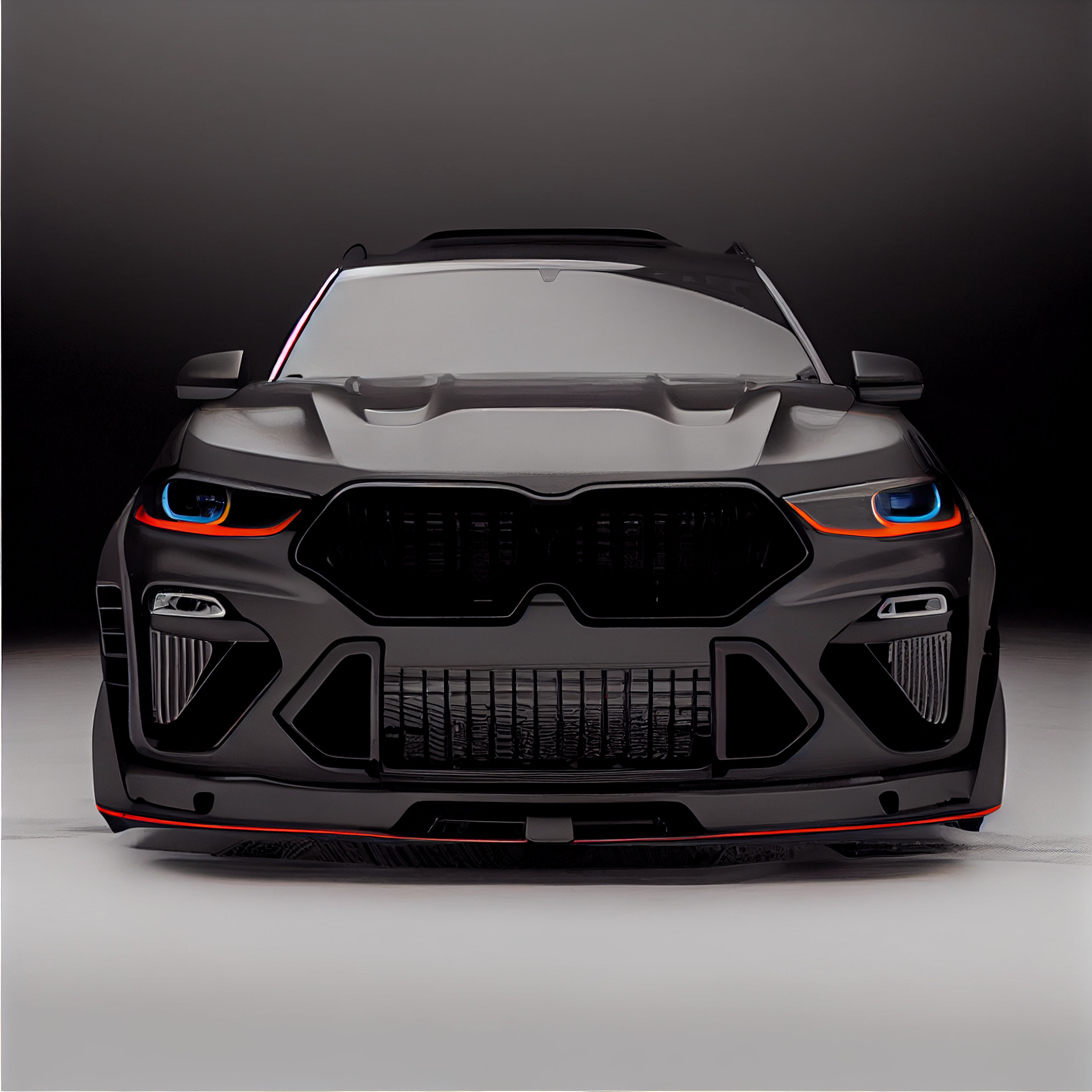 AI Custom Design Wide Body Front Bumper for BMW X5 M F95 LCI Ver 1.2