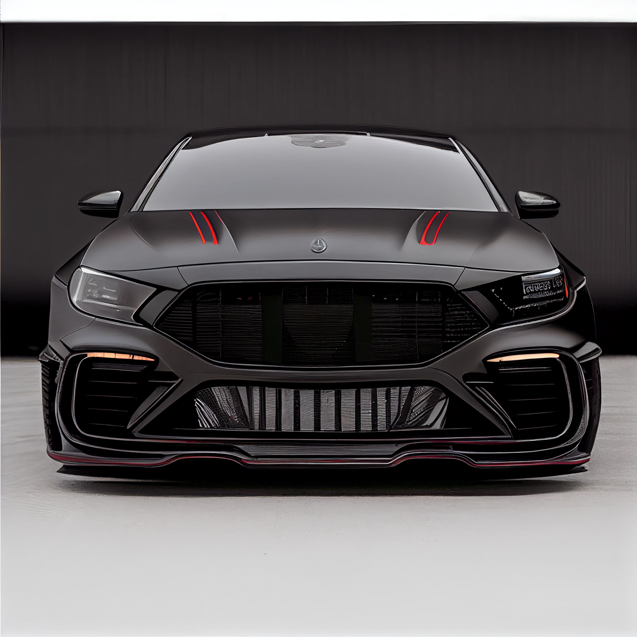 AI Custom Design Wide Body Front Bumper for Mercedes-Benz S-class W223 AMG Ver2.1