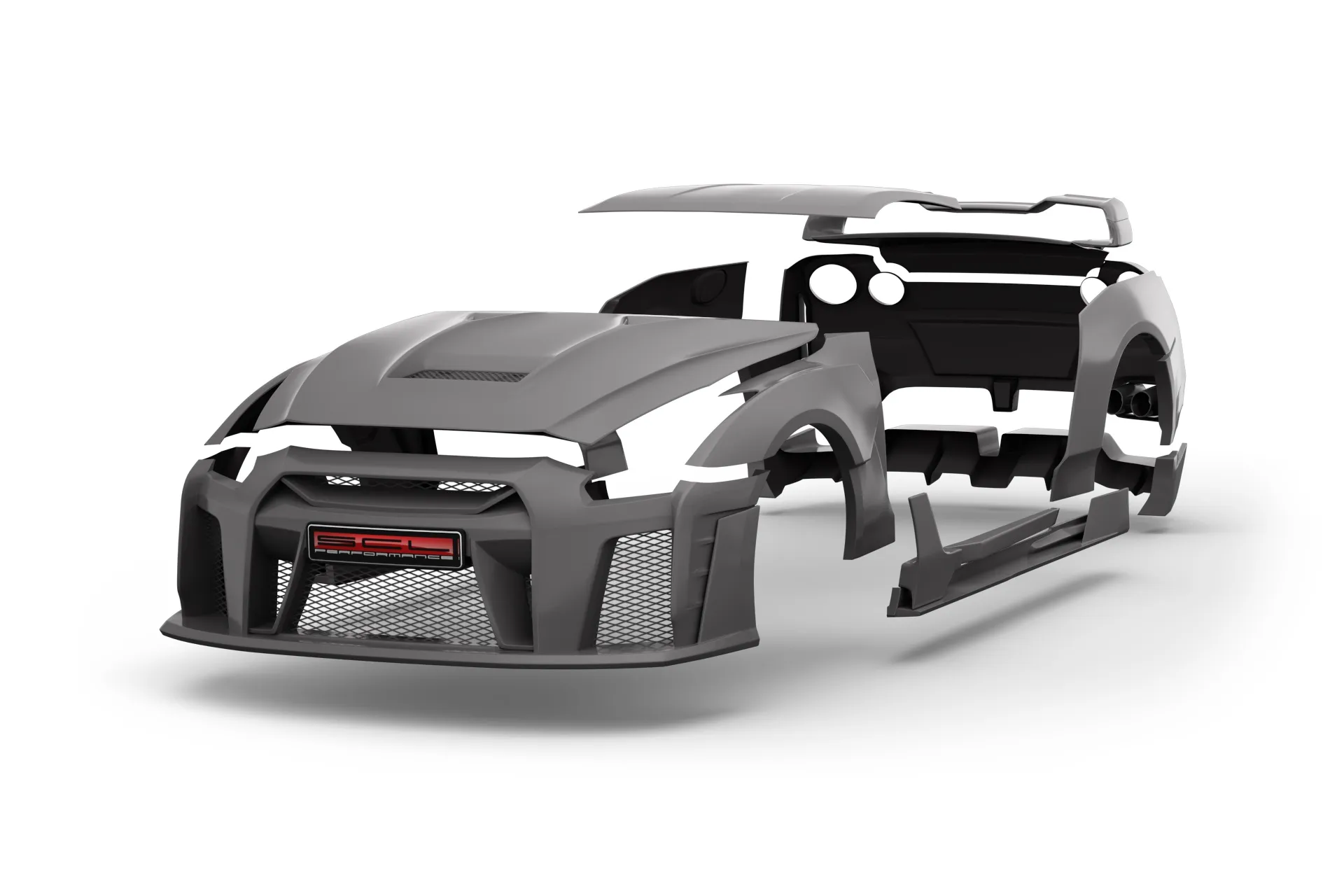 Check our price and buy SCL Performance Global body kit for Nissan GT-R Gojira!