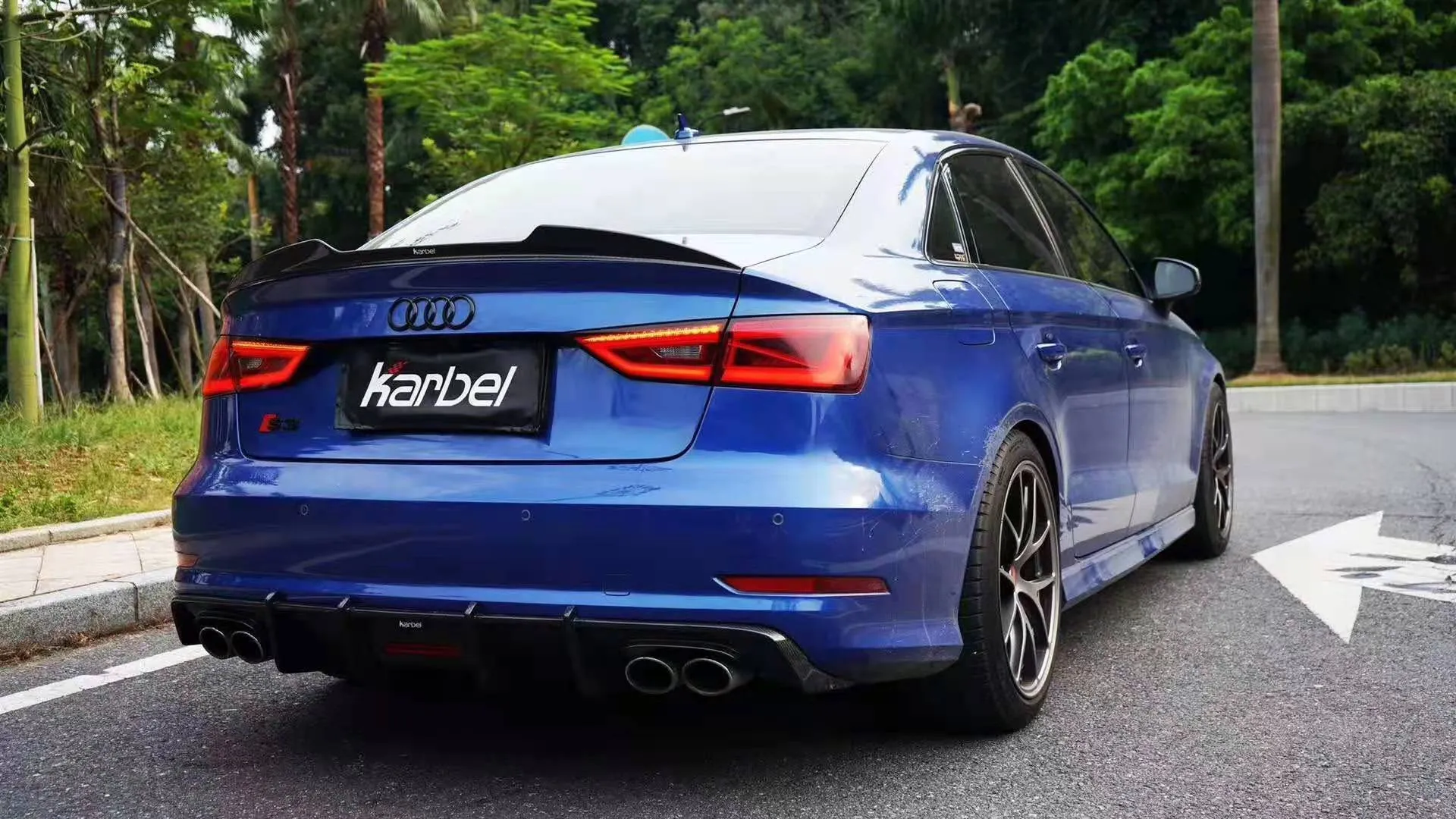 Check our price and buy Karbel Carbon Fiber Body kit set for Audi RS3 FL