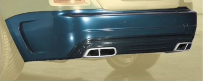 Rear bumper - chrome exhaust blinds Mansory Carbon for Rolls-Royce Dawn