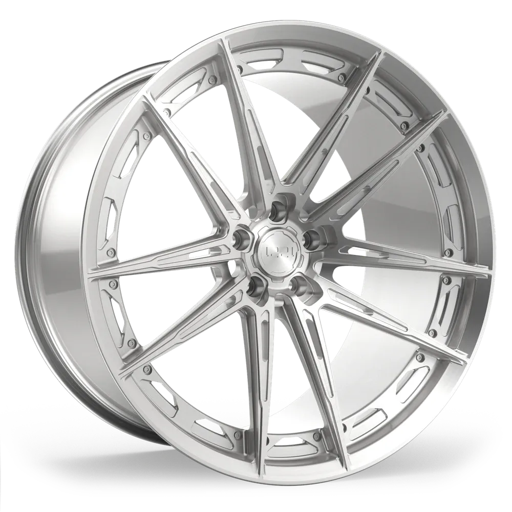 1221 Wheels 1221 AP1X APEX3.0 Forged Wheels — Brushed Gloss Clear 22x12 ET65 angle view