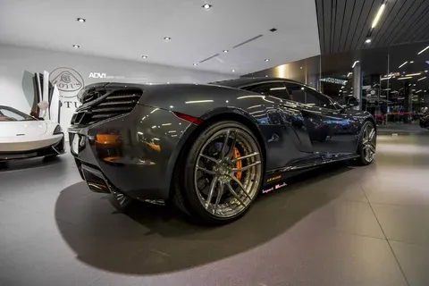 Gray McLaren 650S on ADV.1 ADV005 M.V2 CS Series gunmetal forged wheels — side view