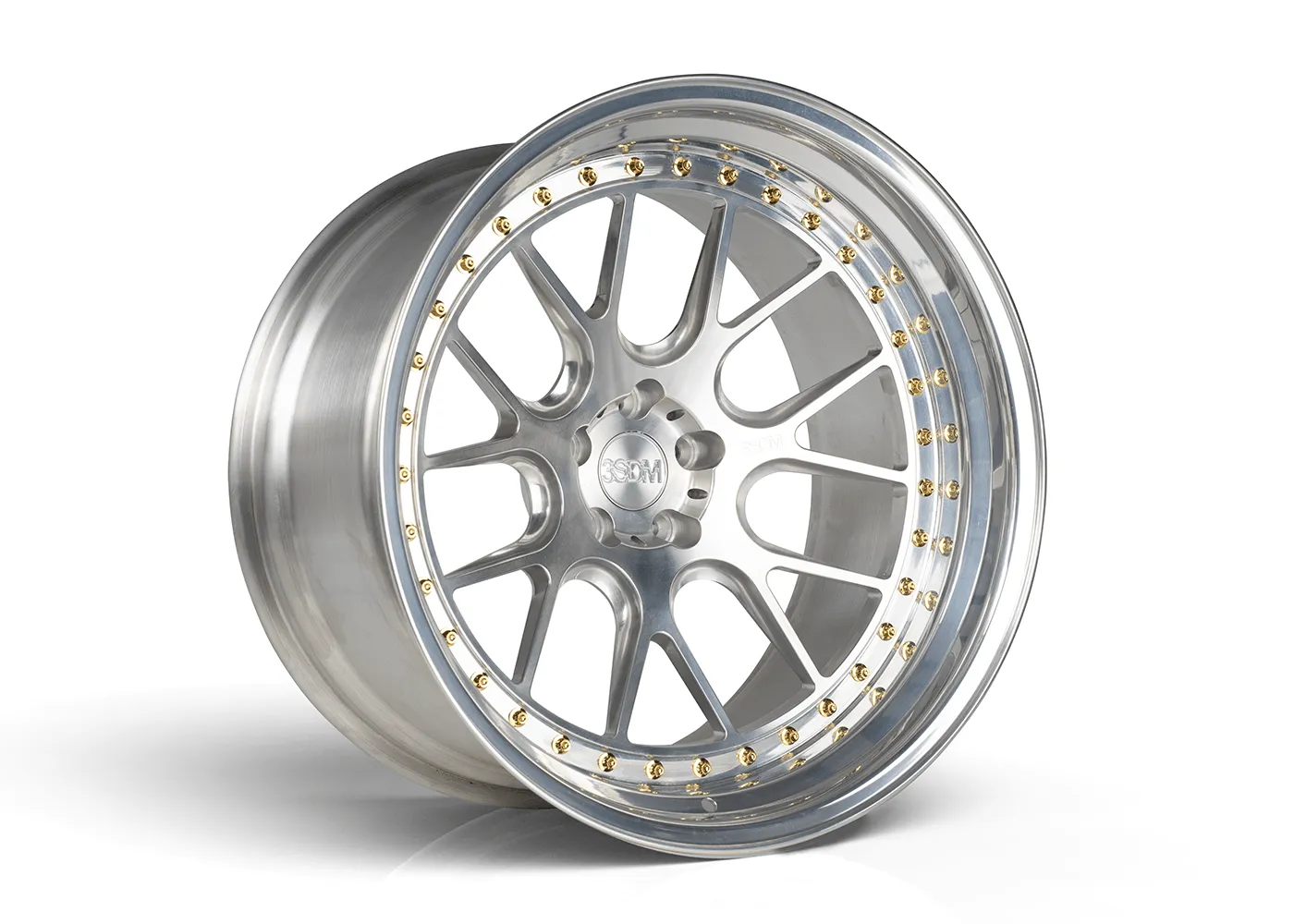 3SDM 3.01 FR Series 3-Piece Forged Wheel — silver flat-face studio render