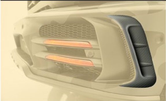 Front bumper splitter Mansory Carbon for Mercedes G-class  G500 / AMG G63 W463A