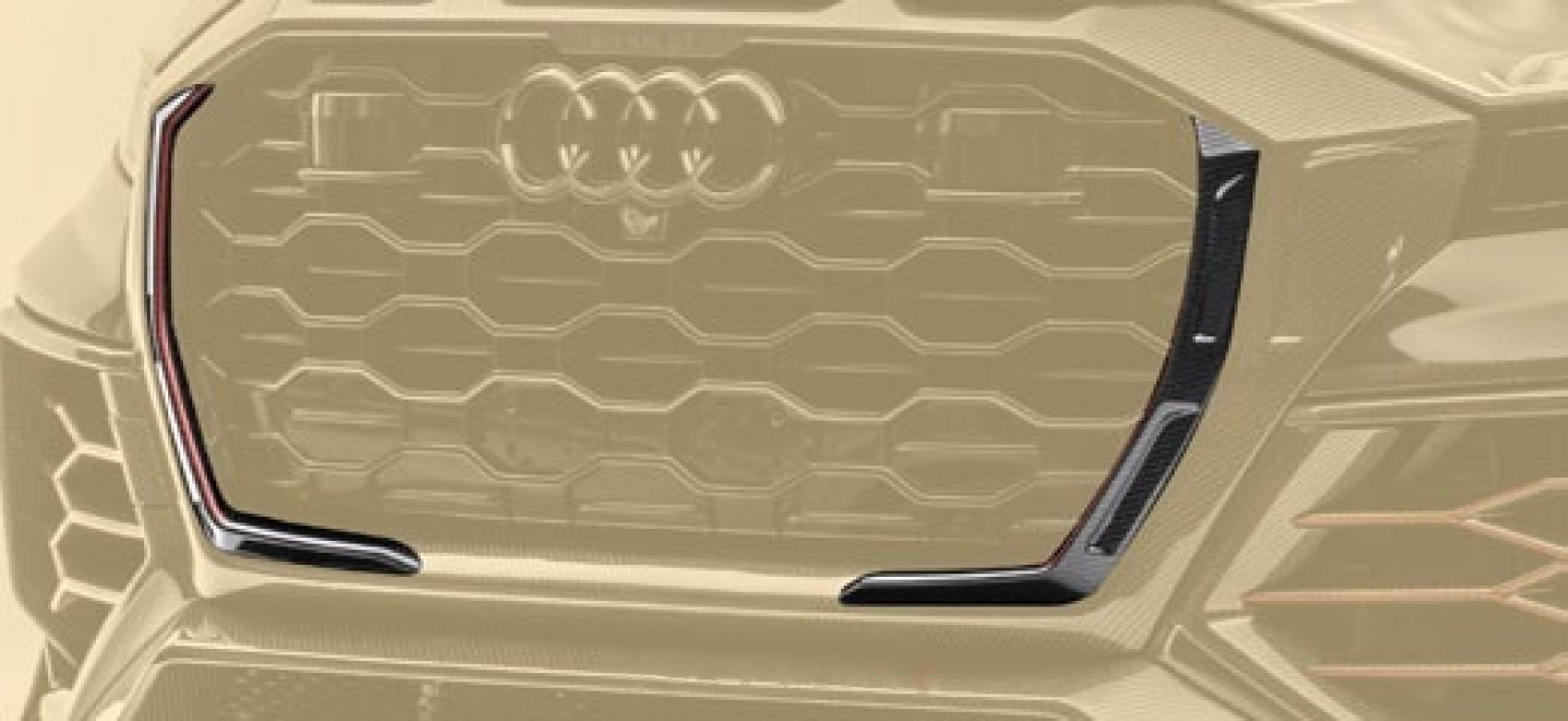 Splitter for front mask Mansory style Carbon for Audi RS Q8