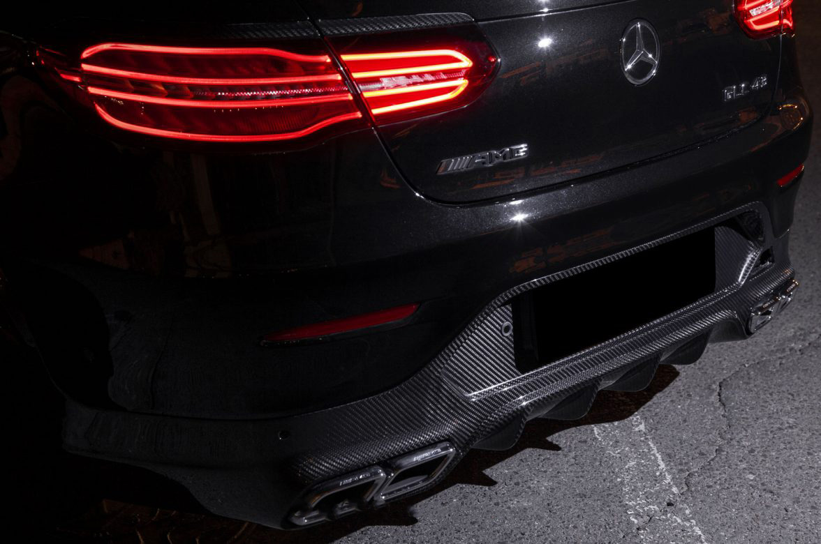 Rear bumper diffusor Carbon for Mercedes GLC Coupe AMG C 253 AMG GLC 63