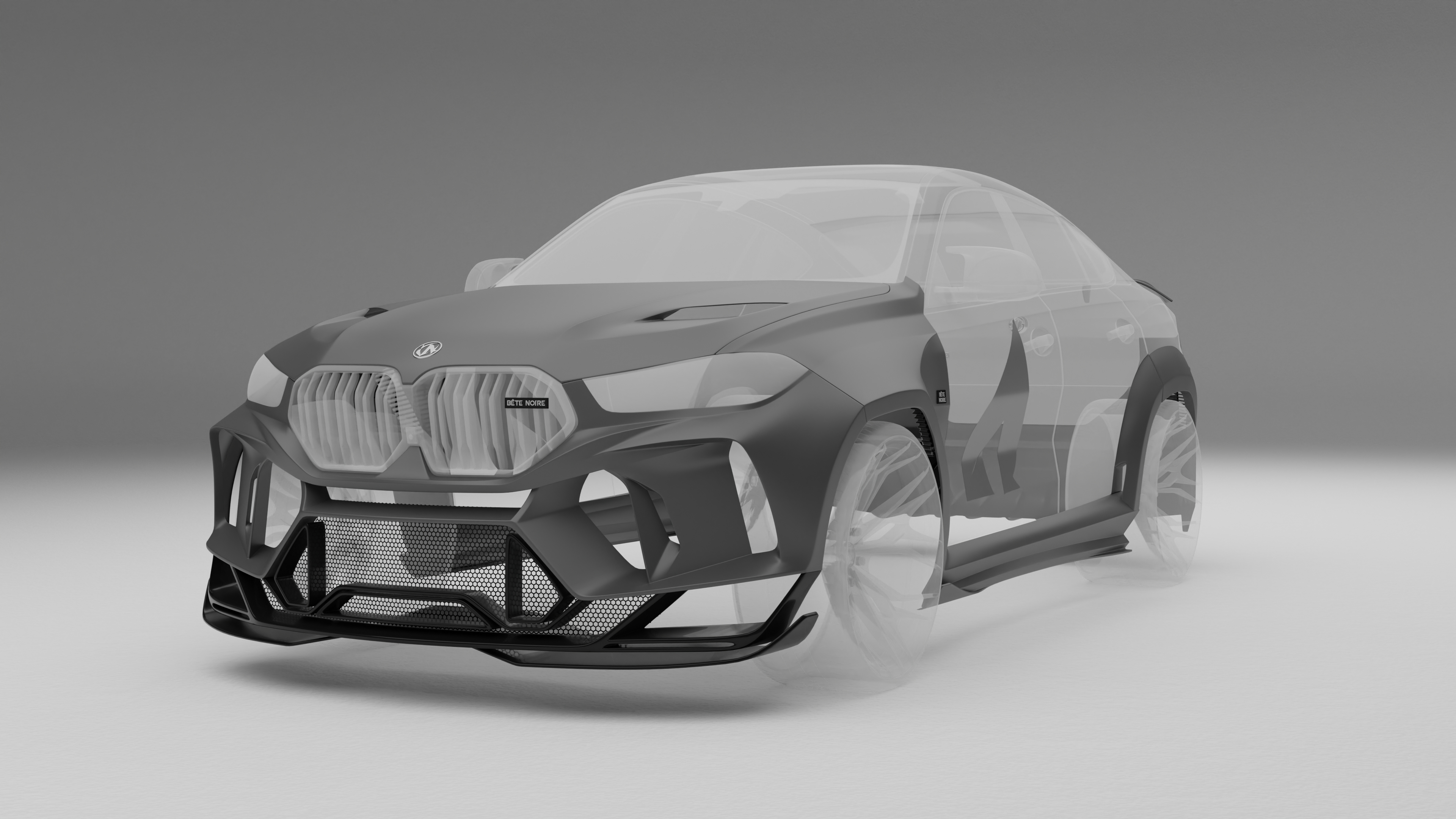 2024 BMW X6M LCI Restyling Custom Wide Body Kit "Halo" by Bête Noire