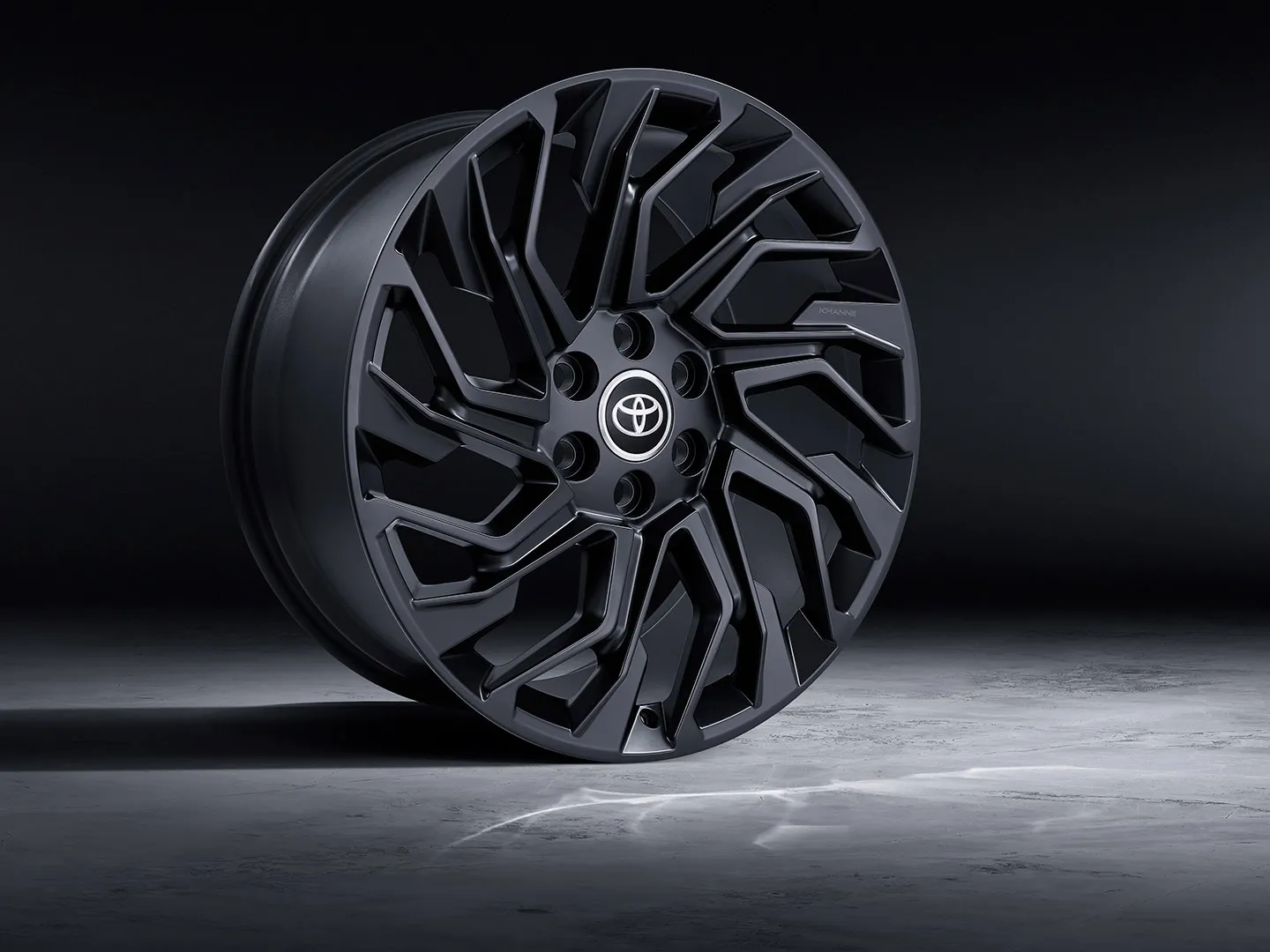 Khann KW LT2 Black Satin — mounted on Toyota LC 300