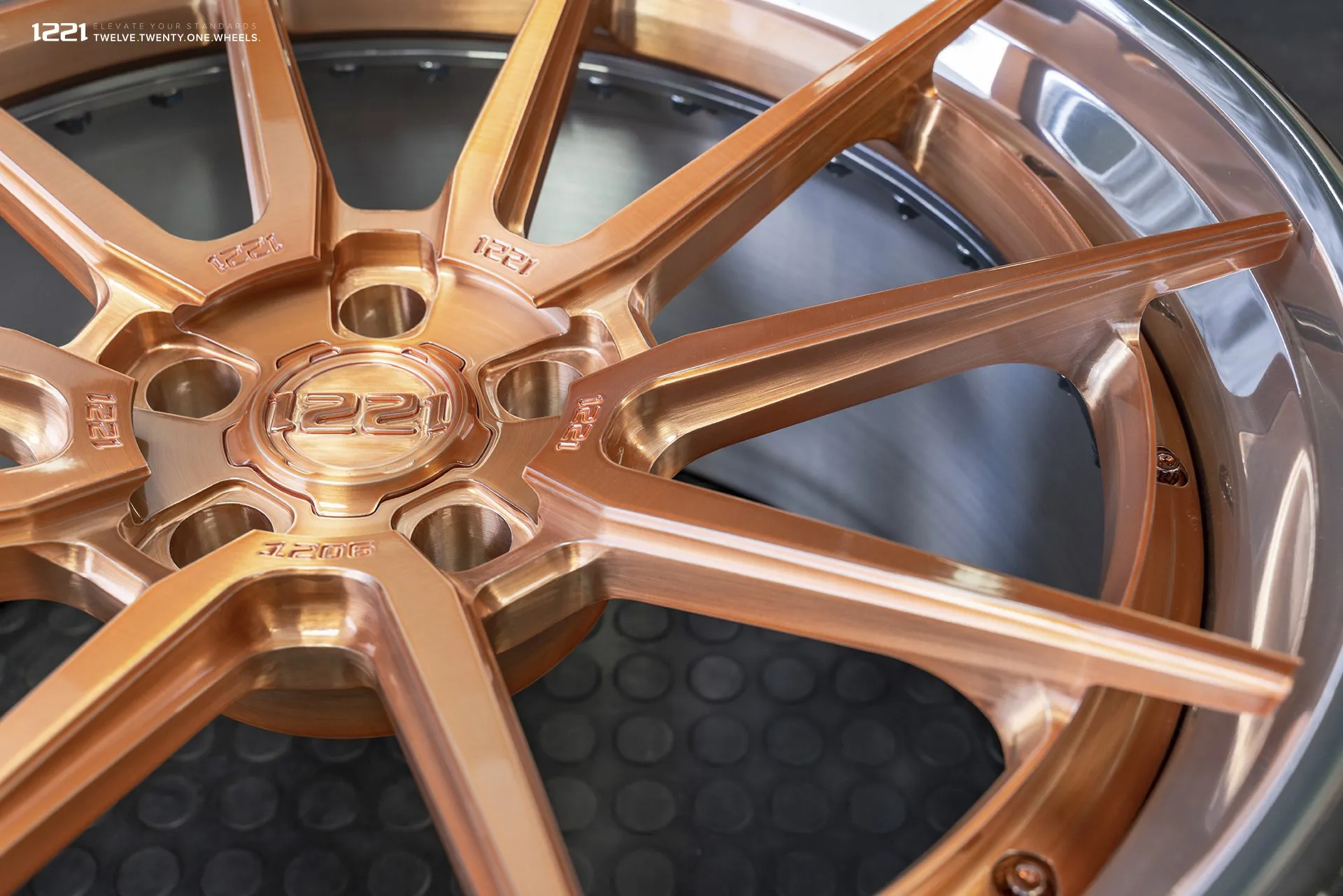 1221 Wheels 0110 on Lexus LFA — Brushed Gloss Rose Gold (07)