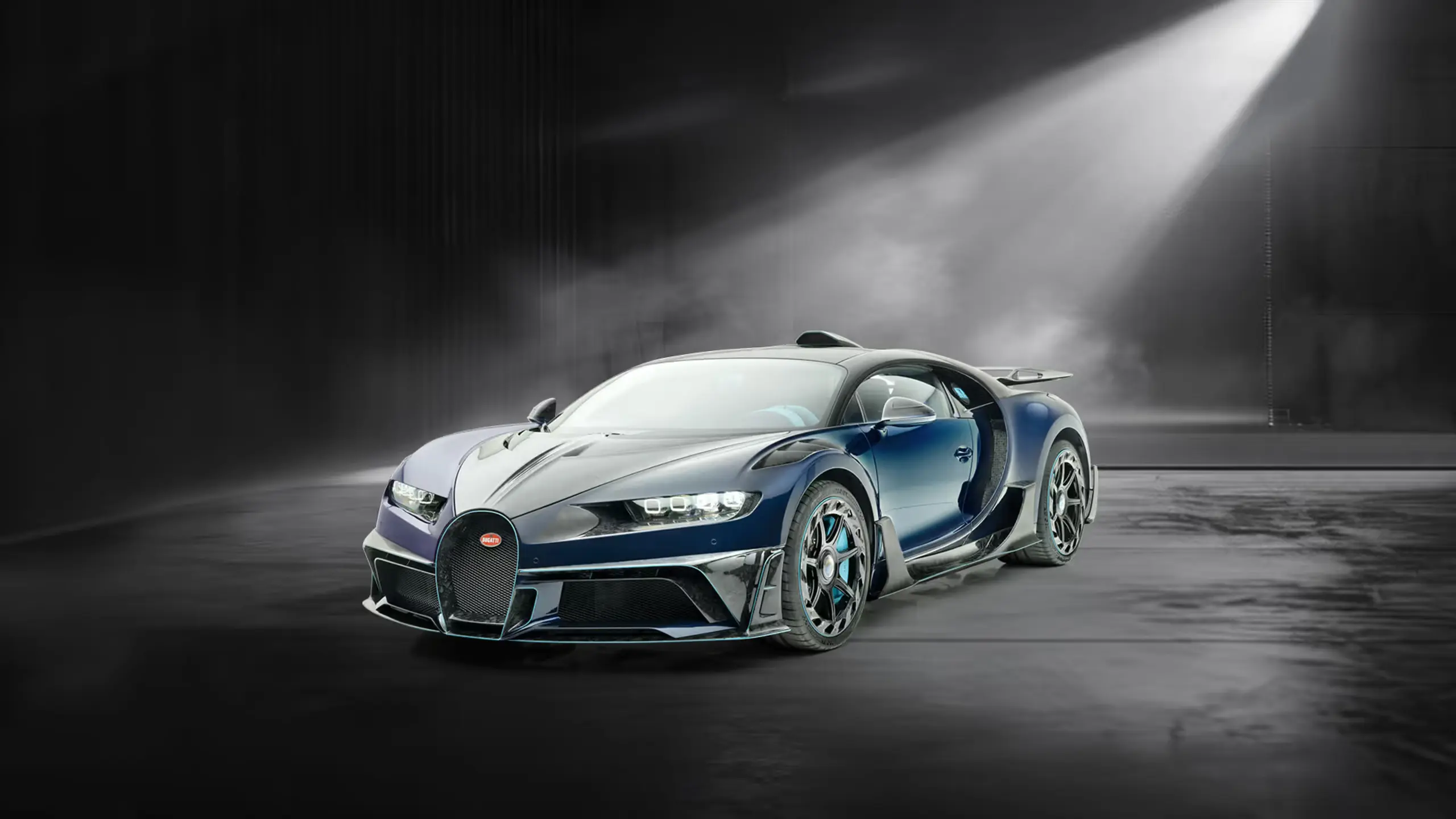 Mansory Centuria Bugatti Chiron front three-quarter