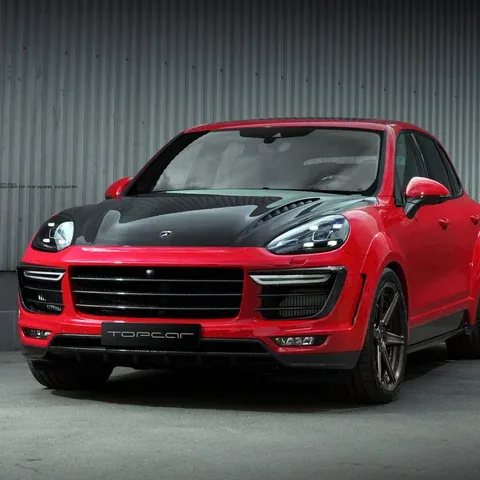 ADV.1 ADV6 M.V2 SL on Red Porsche Cayenne TOPCAR widebody