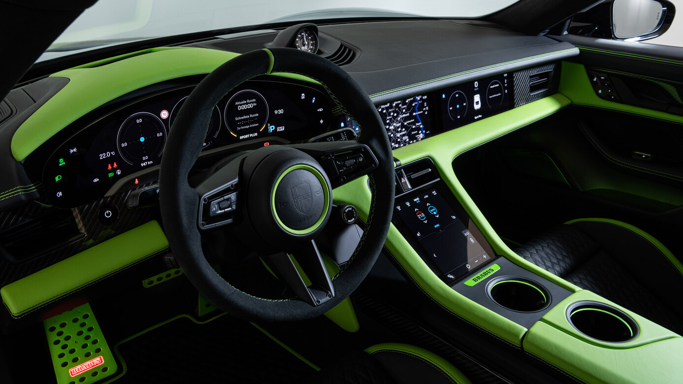 Glaze trim parts interior Brabus Carbon for Porsche Taycan