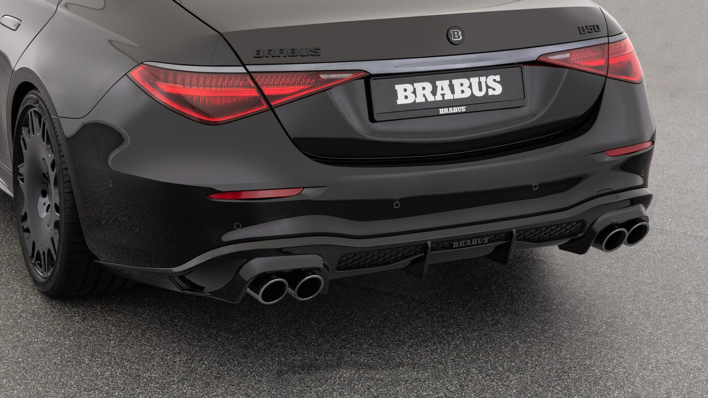 Rear bumper diffuser BS Style Carbon for Mercedes S-class W 223 AMG Line