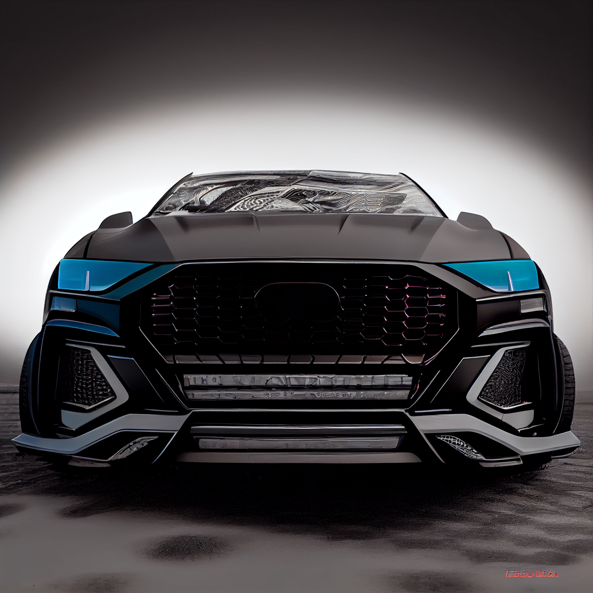 AI Custom Design Wide Body Front Bumper for Audi Q8 Ver4.1