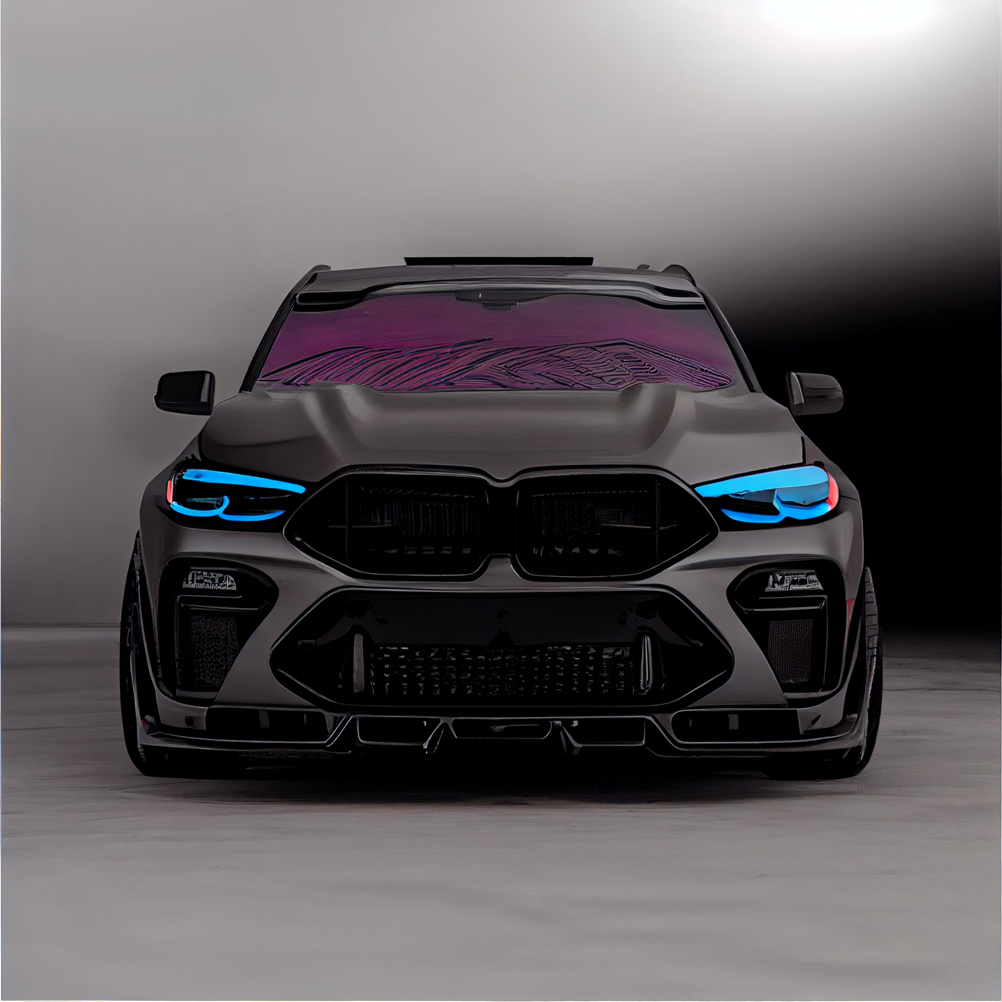 AI Custom Design Wide Body Front Bumper for BMW X5 M F95 LCI Ver 1.1