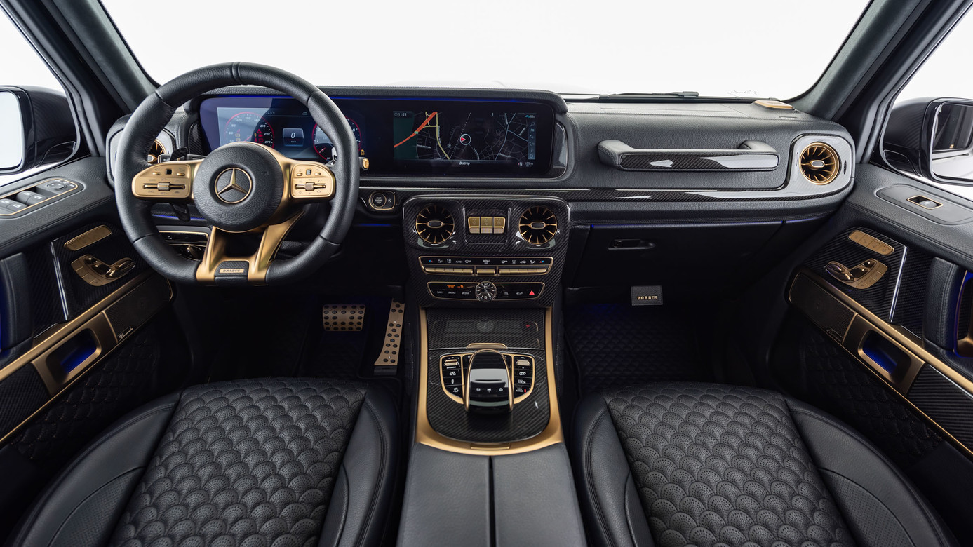 Brabus Black & Gold style interior for Mercedes G-class W463A AMG G 63