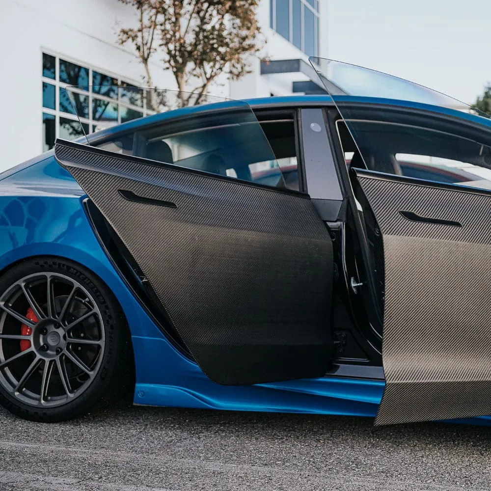 Check price and buy Unplugged Performance Carbon Fiber Body kit Set for Tesla Model 3