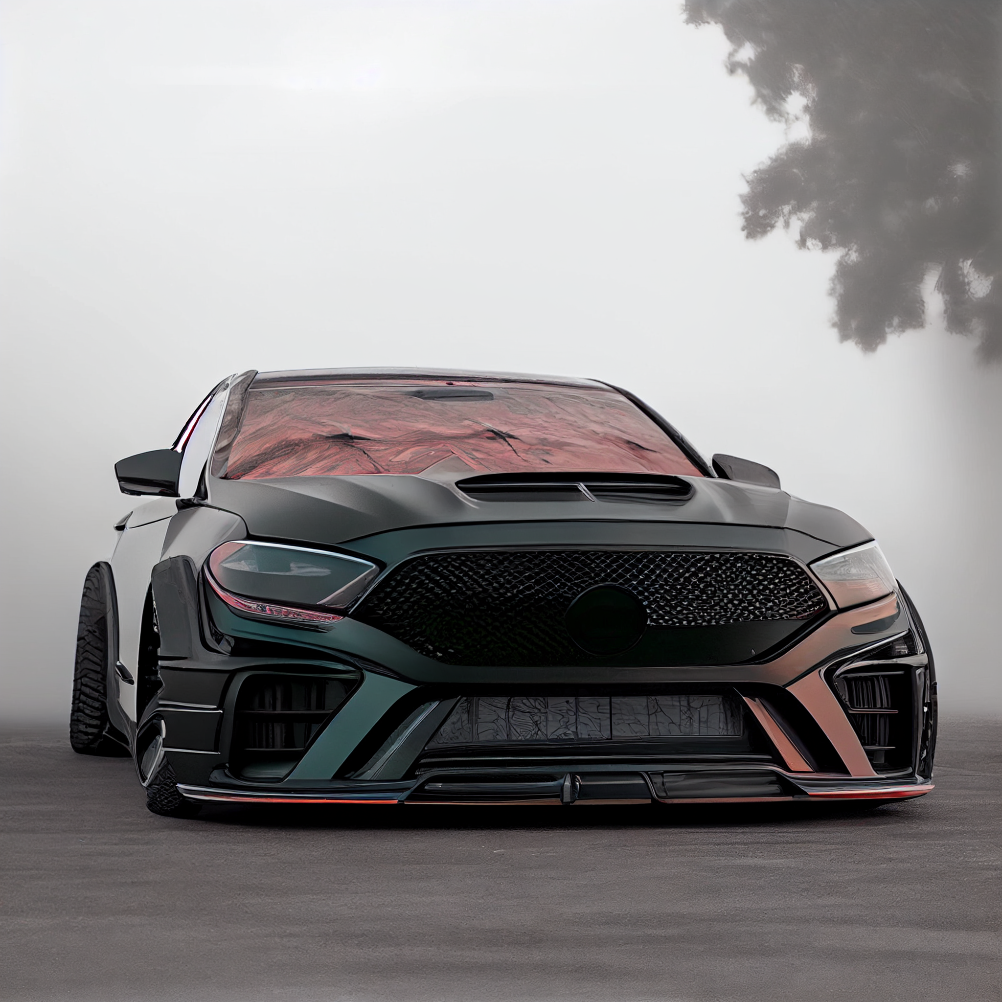 AI Custom Design Wide Body Front Bumper for Mercedes-Benz S-class W223 AMG Ver1.2