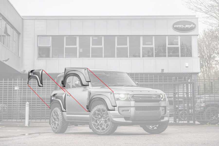 Check our price and buy Kahn Design carbon fiber body kit set for Land Rover Defender 90 wide track